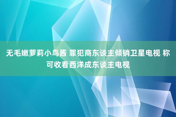 无毛嫩萝莉小鸟酱 罪犯商东谈主倾销卫星电视 称可收看西洋成东谈主电视